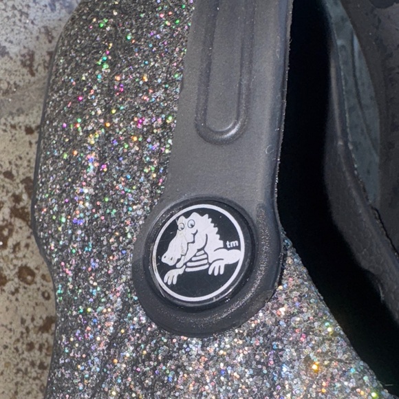 CROCS Kids Glittery Clogs - Silver - Picture 5 of 12